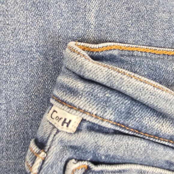 Womens 28 Wide Leg Hippie Boho Cottagecore Whimsigoth Flared Light Wash Jeans - Picture 14 of 14